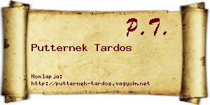 Putternek Tardos névjegykártya